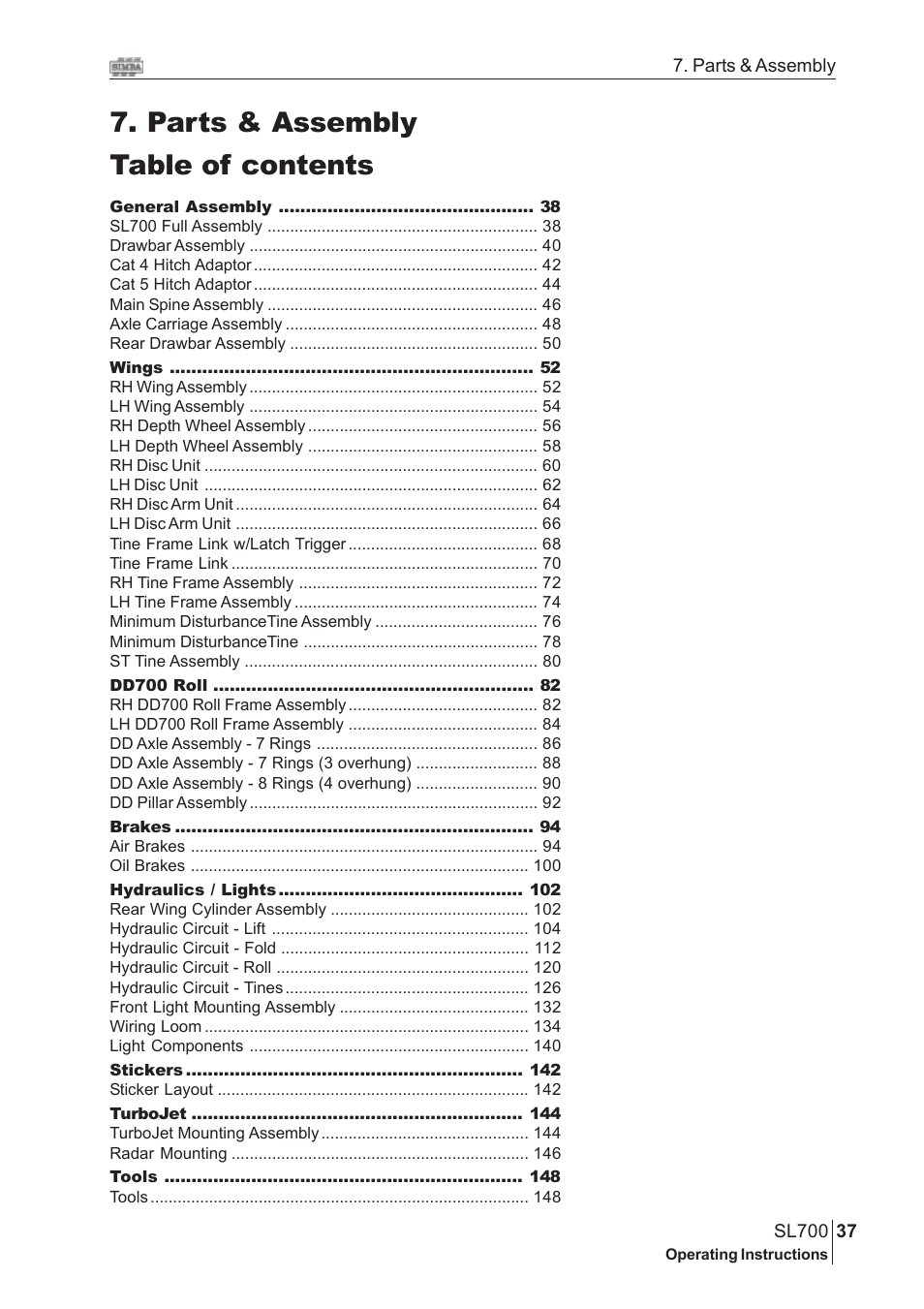 Great Plains SL700 Assembly 2009 Instructions User Manual | 114 pages