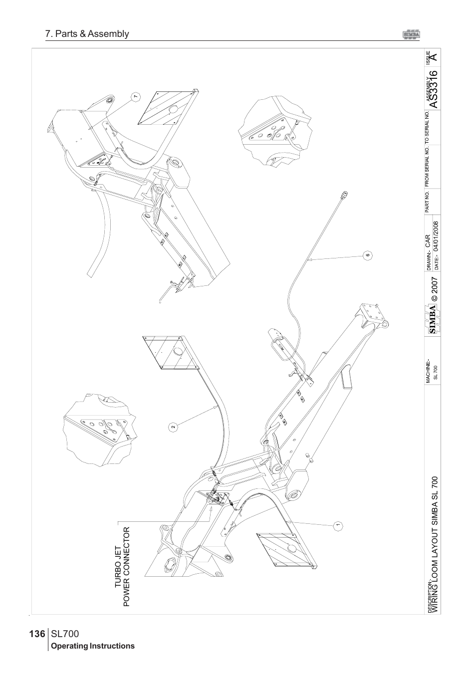 Aas 3316, Sl700, 136 7. parts & assembly | Great Plains SL700 Assembly 2009 Instructions User Manual | Page 100 / 114