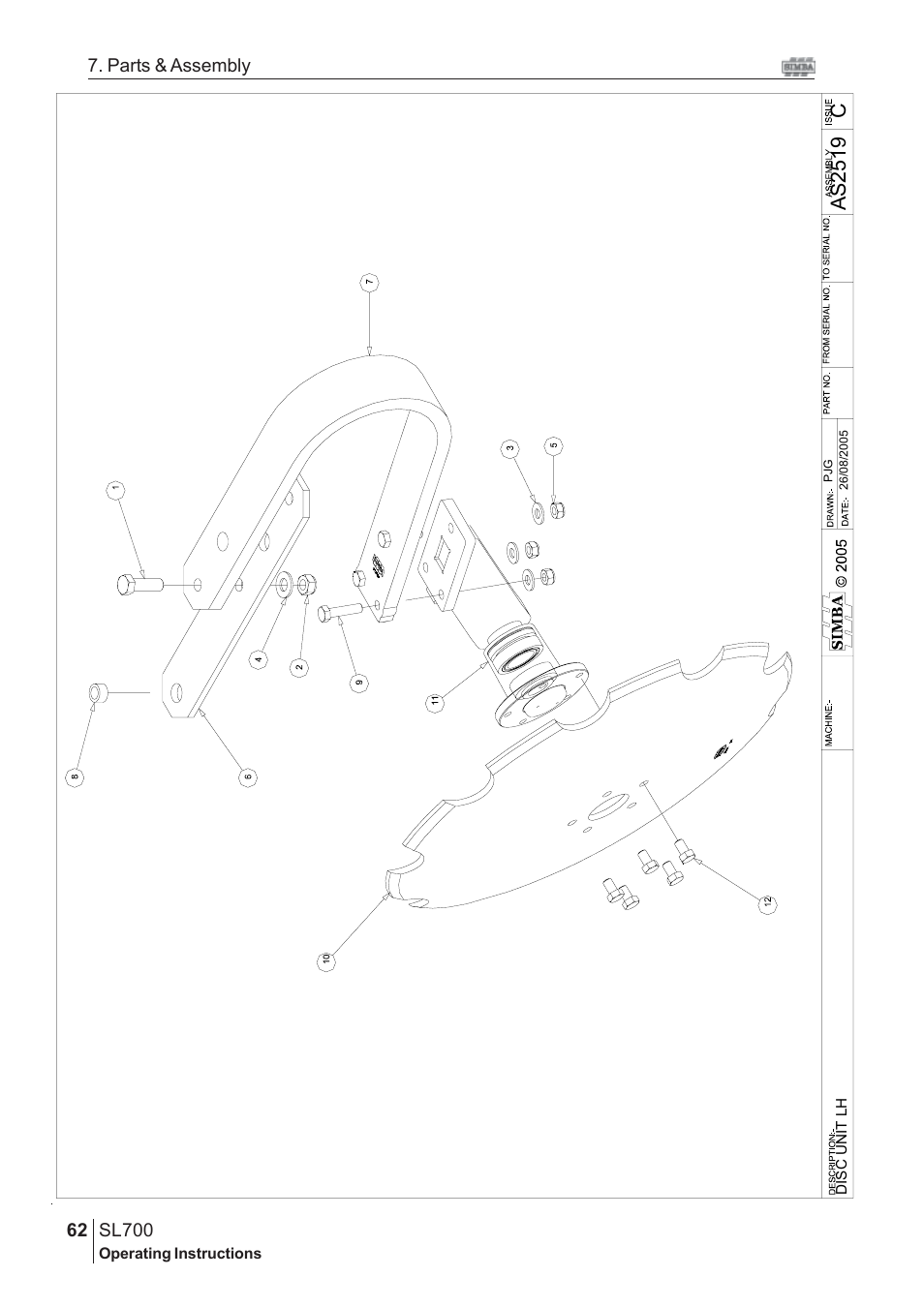 Ca s 2519 | Great Plains SL700 Assembly 2009 Instructions User Manual | Page 26 / 114