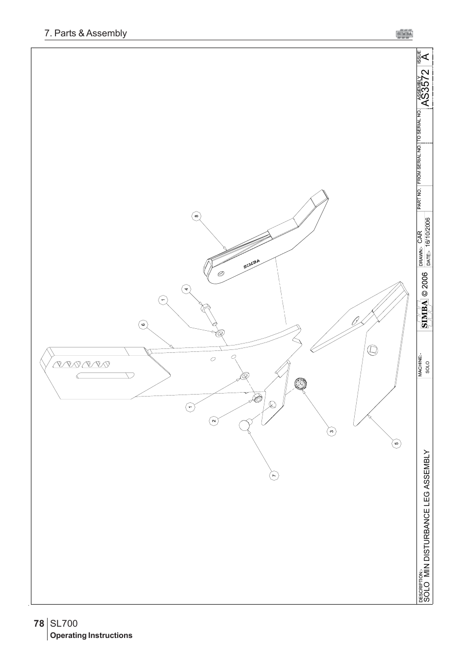 Aas3 57 2, Sl700, 78 7. parts & assembly | Great Plains SL700 Assembly 2009 Instructions User Manual | Page 42 / 114