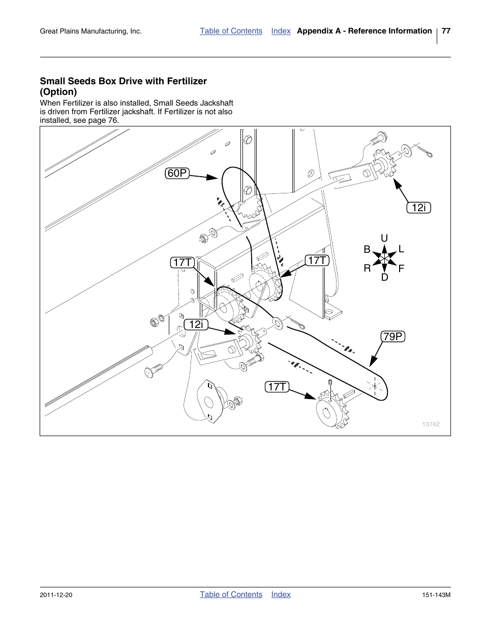 Small seeds box drive with fertilizer (option) | Great Plains 3P806NT Operator Manual User Manual | Page 81 / 102