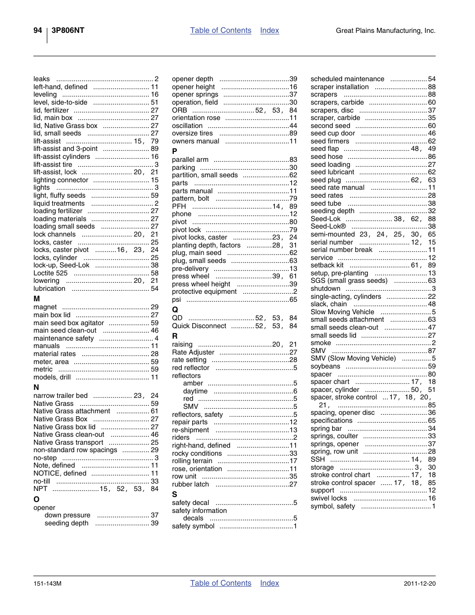 Great Plains 3P806NT Operator Manual User Manual | Page 98 / 102