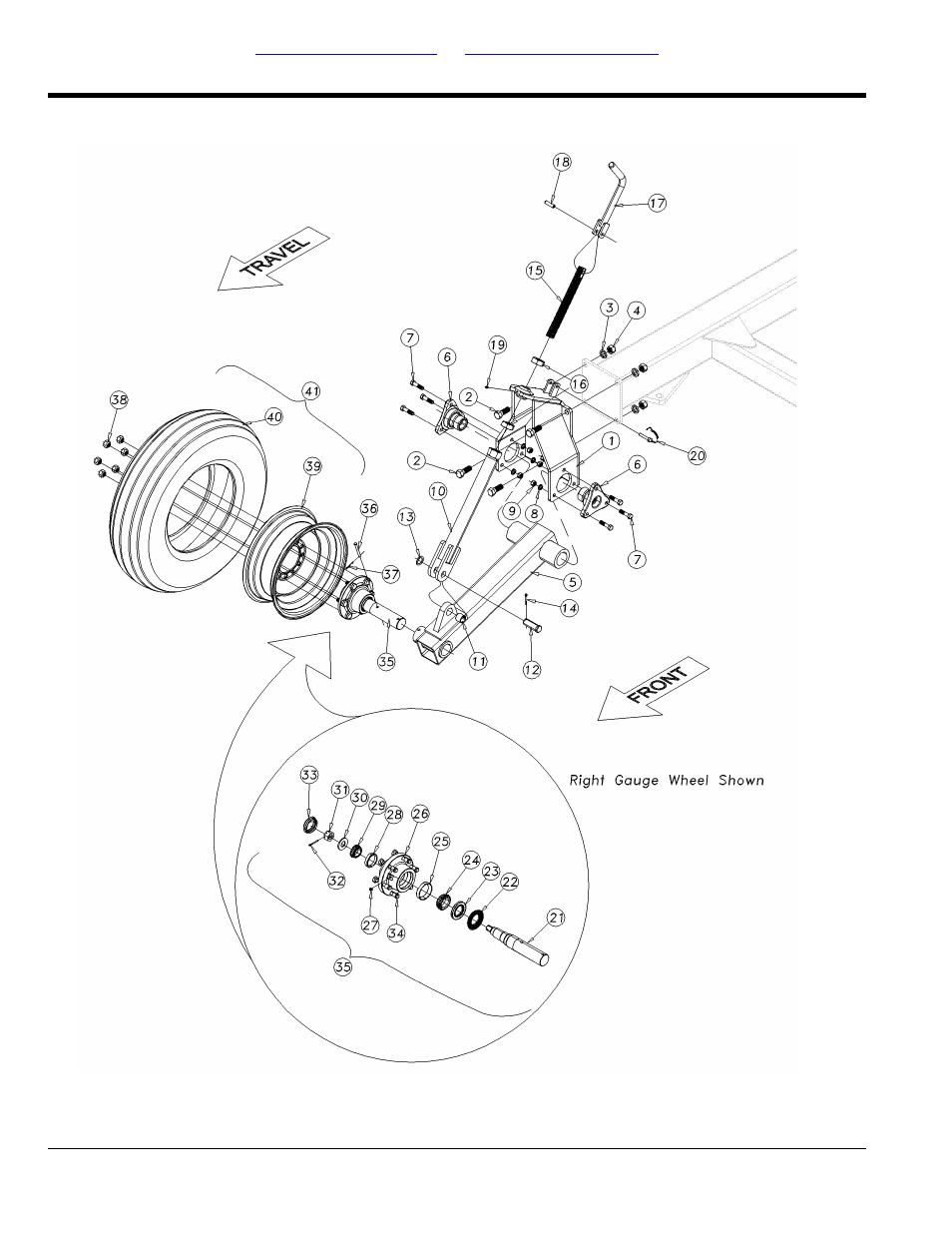 Gauge wheel assembly | Great Plains 7336 DH Parts Manual User Manual | Page 38 / 96