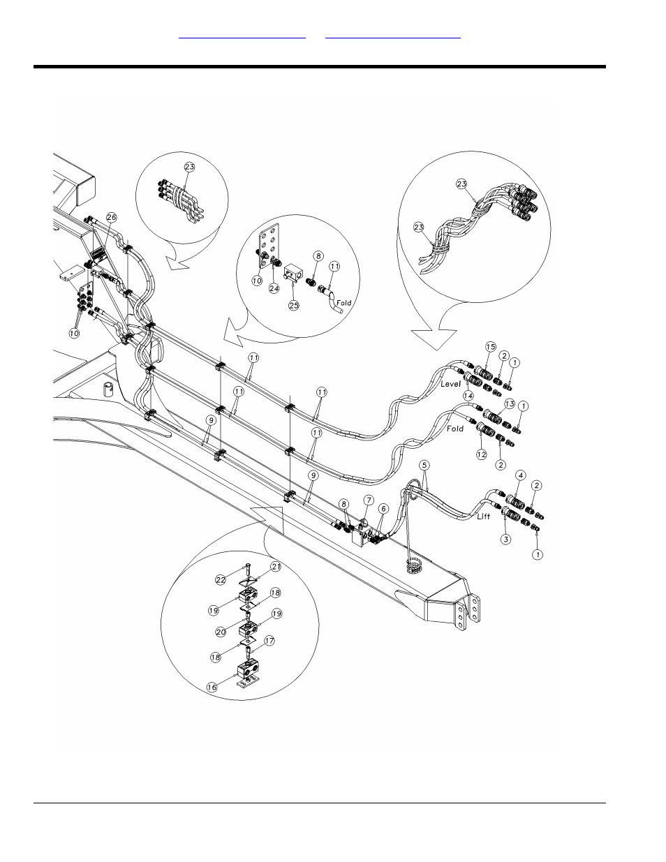 Hydraulic lift, fold & level 7330, 7333 & 7336 | Great Plains 7336 DH Parts Manual User Manual | Page 46 / 96