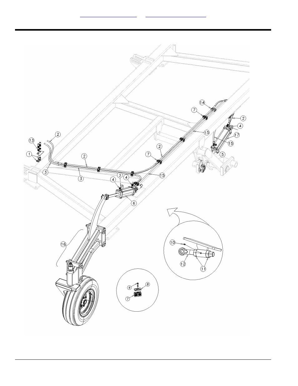 Hydraulic lift layout: wings - 7329, 7333 & 7336 | Great Plains 7336 DH Parts Manual User Manual | Page 54 / 96