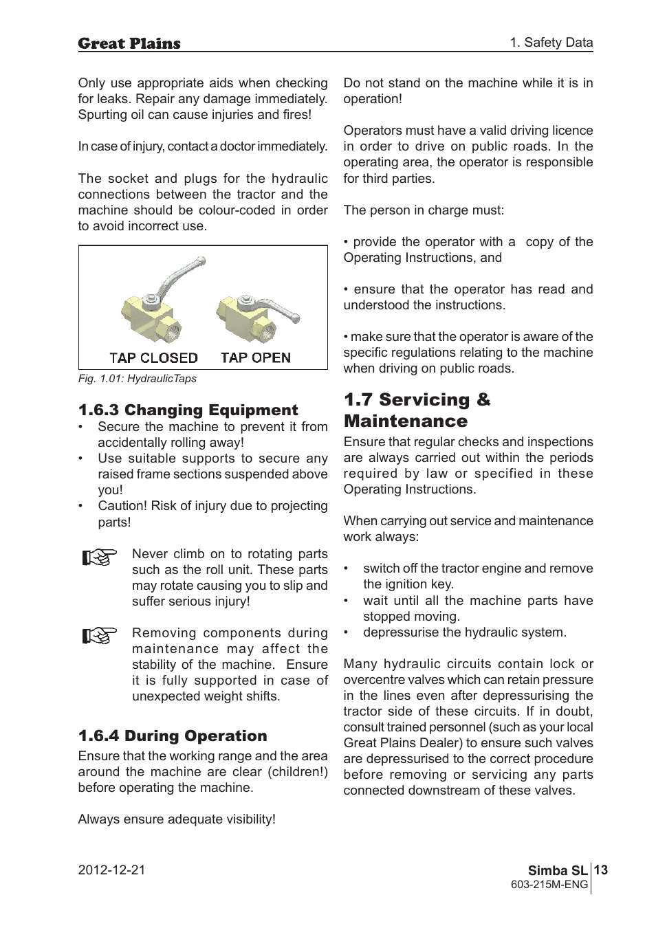 7 servicing & maintenance | Great Plains SL600 Operator Manual User Manual | Page 13 / 36