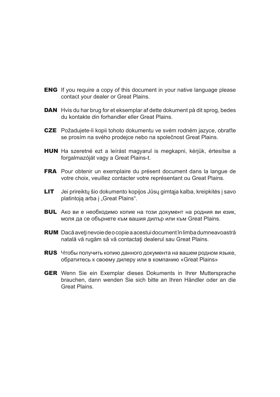 Great Plains SL600 Operator Manual User Manual | Page 2 / 36
