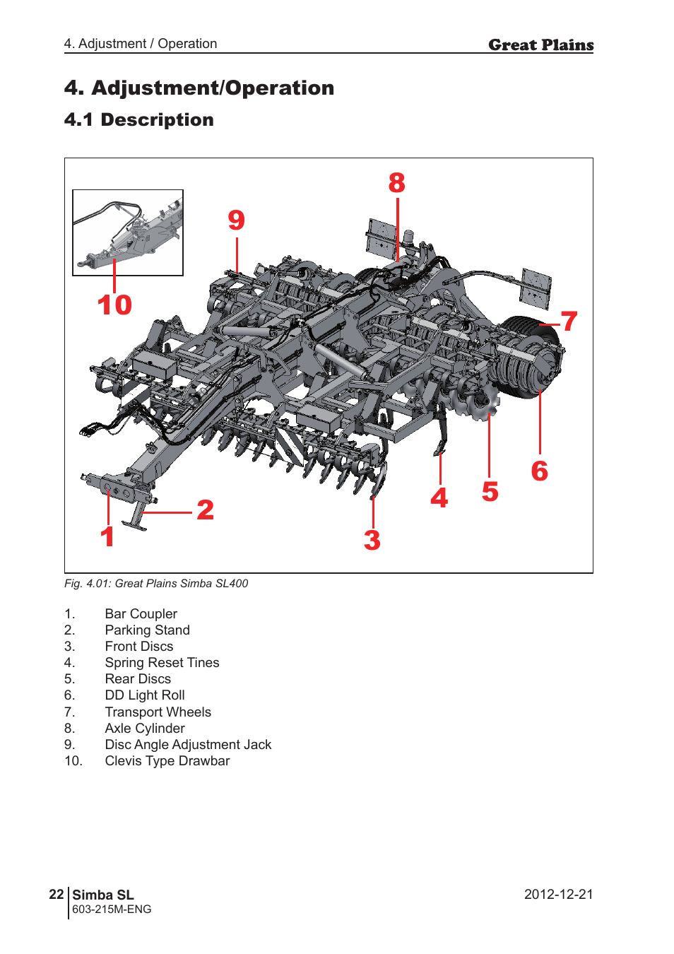 Adjustment/operation | Great Plains SL600 Operator Manual User Manual | Page 22 / 36