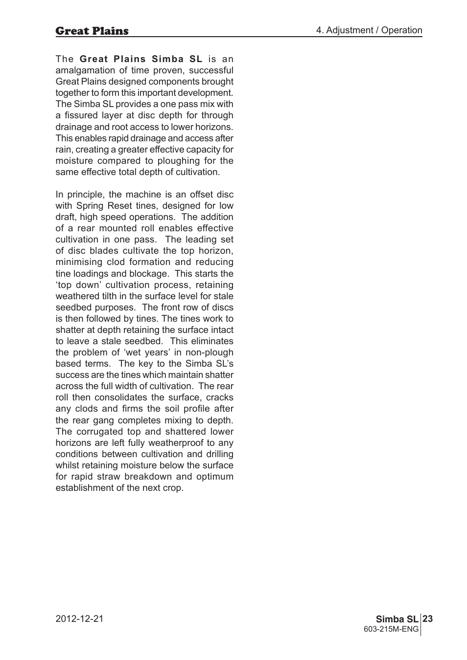 Great Plains SL600 Operator Manual User Manual | Page 23 / 36