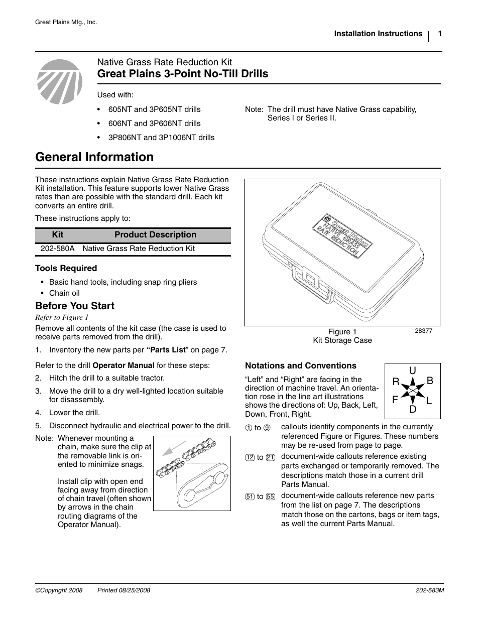 Great Plains 3P605NT Assembly Instructions User Manual | 8 pages