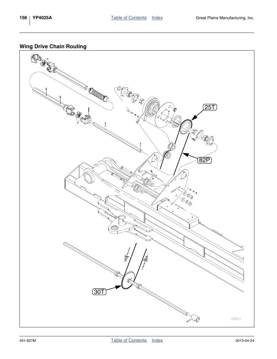 Wing drive chain routing | Great Plains YP4025A Operator Manual User Manual | Page 160 / 190