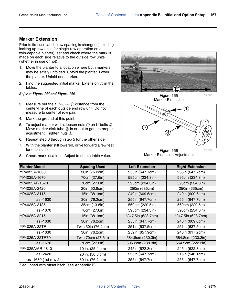 Marker extension | Great Plains YP4025A Operator Manual User Manual | Page 171 / 190