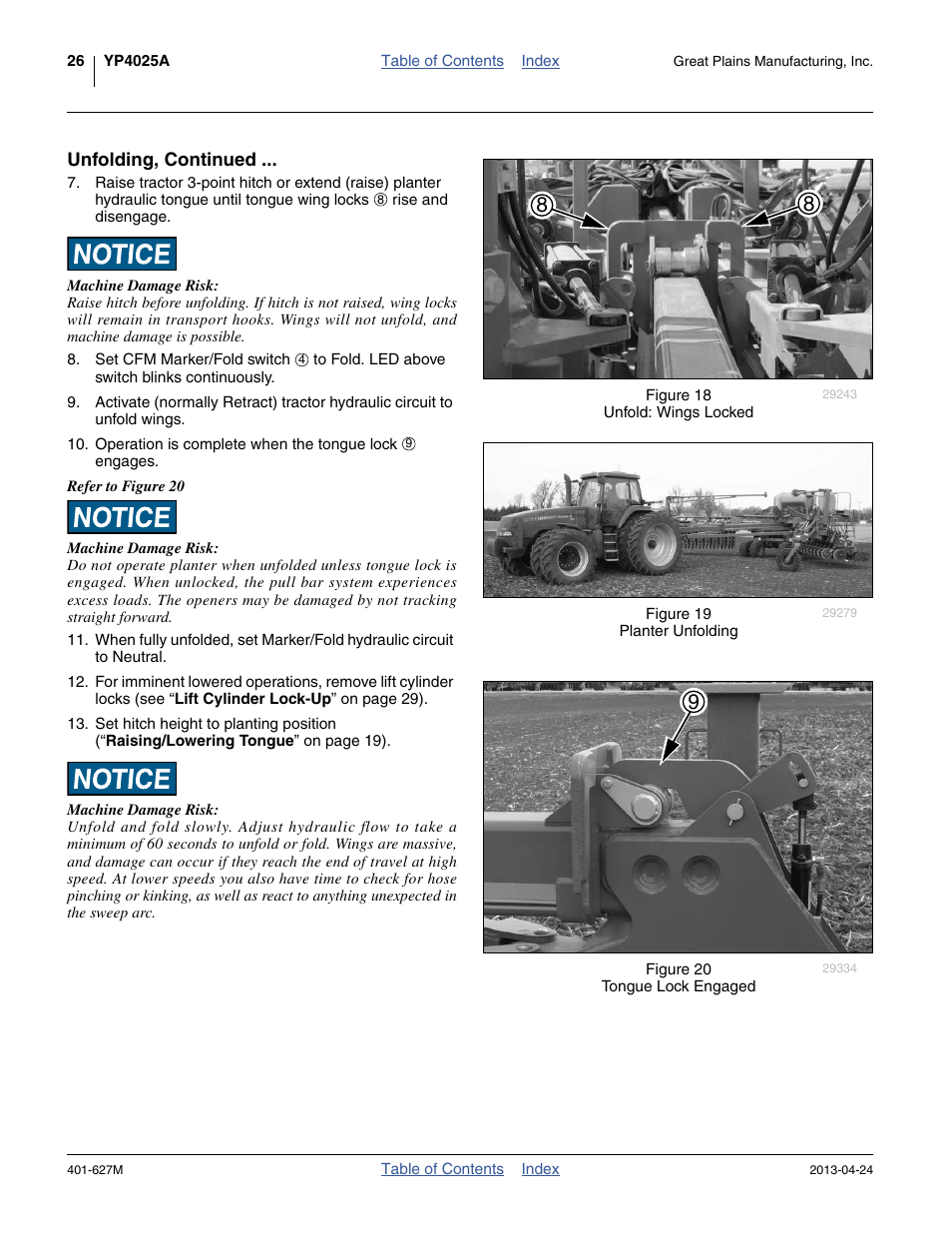 Unfolding, continued | Great Plains YP4025A Operator Manual User Manual | Page 30 / 190