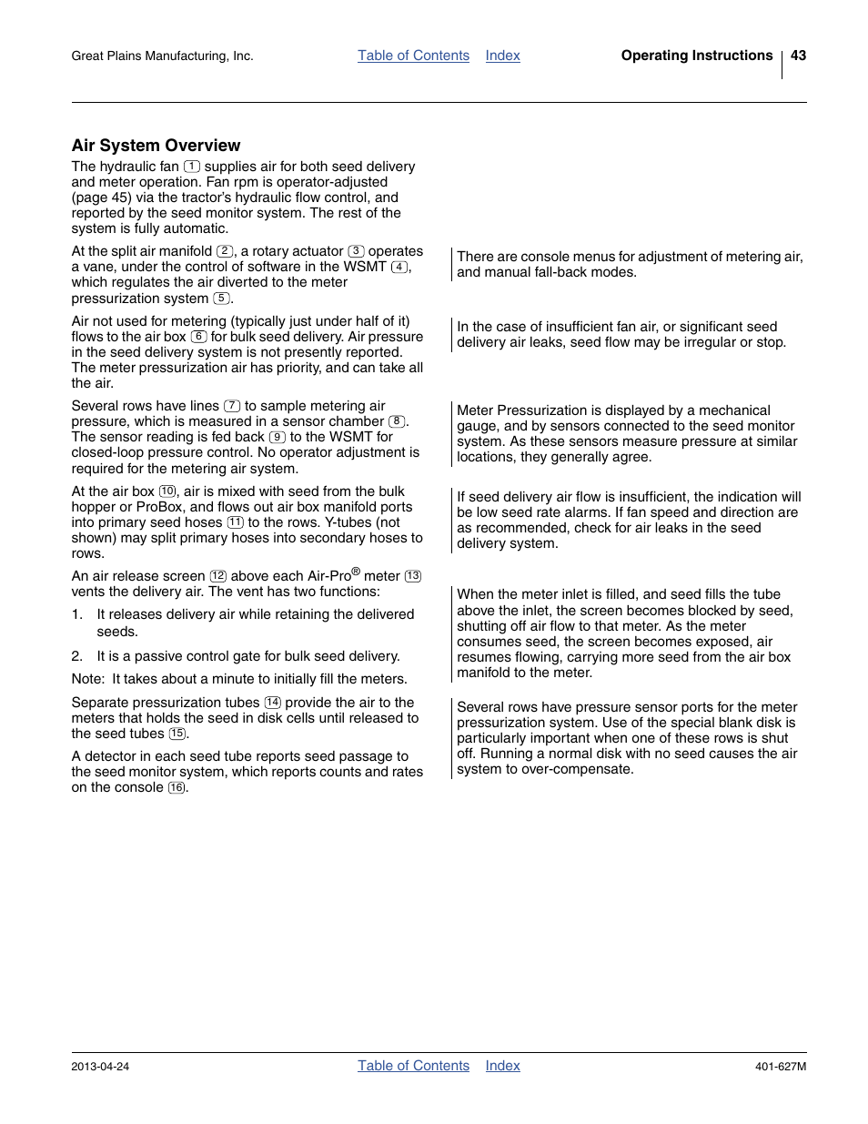 Air system overview | Great Plains YP4025A Operator Manual User Manual | Page 47 / 190