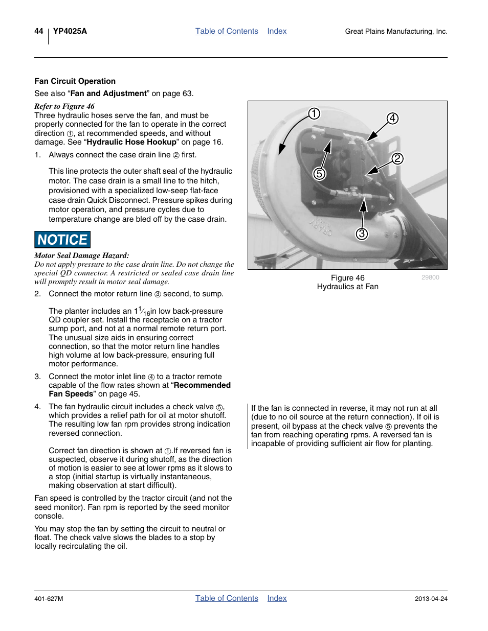Fan circuit operation | Great Plains YP4025A Operator Manual User Manual | Page 48 / 190