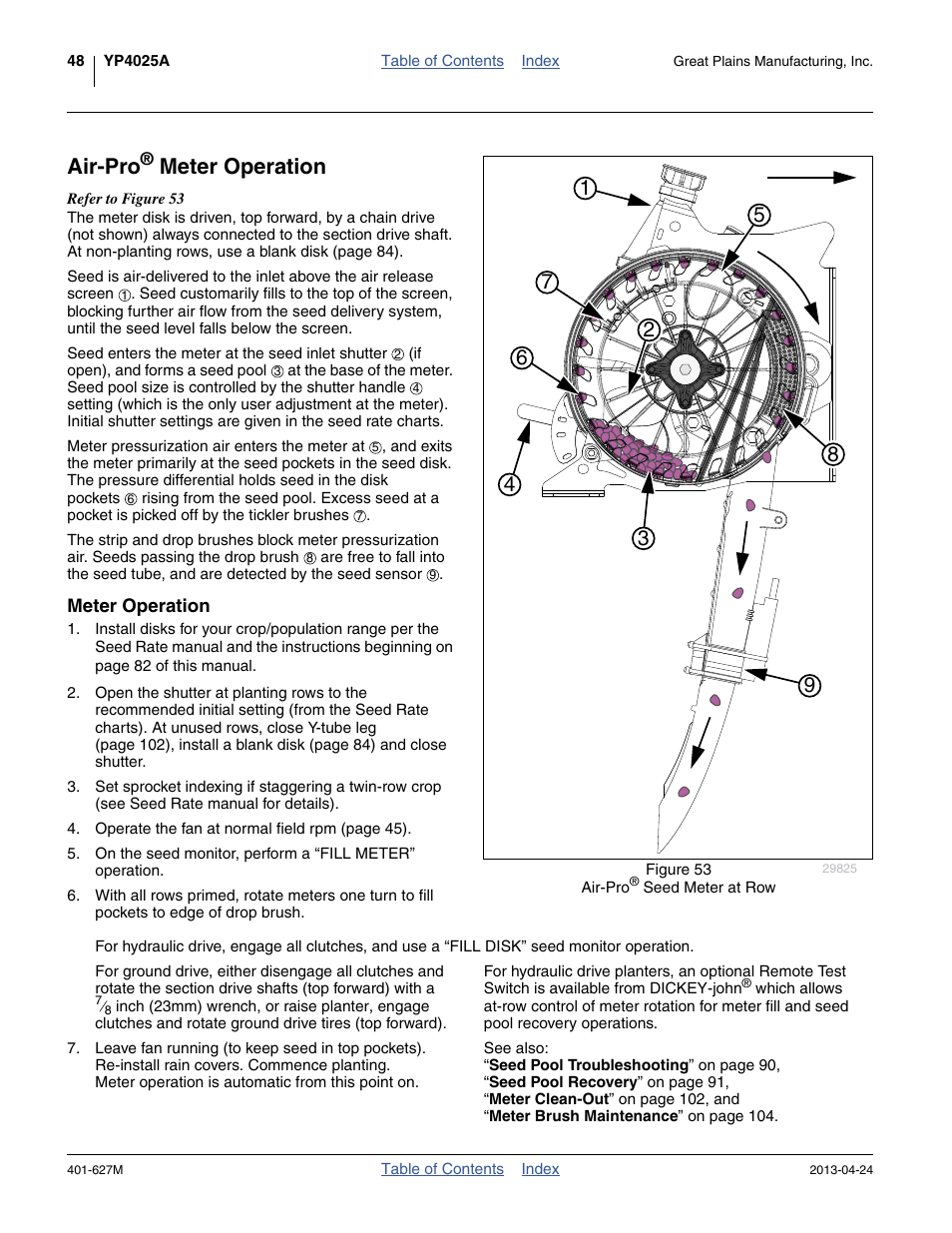 Air-pro® meter operation, Meter operation, Air-pro | Great Plains YP4025A Operator Manual User Manual | Page 52 / 190