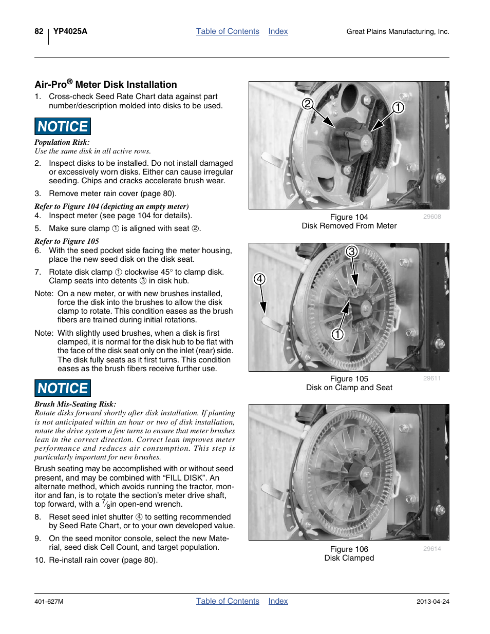 Air-pro® meter disk installation, Air-pro, See “ air-pro | Great Plains YP4025A Operator Manual User Manual | Page 86 / 190