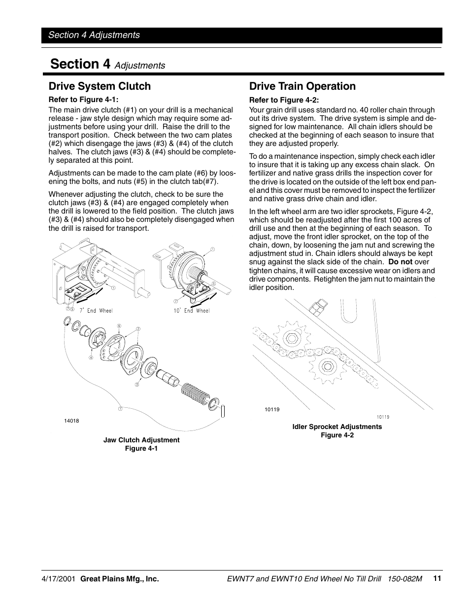 Drive system clutch, Drive train operation | Great Plains EWNT7 1237Q-1522Q Operator Manual User Manual | Page 13 / 34