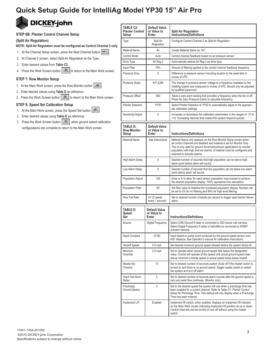 Great Plains YP3025A-2415 24-Row 15-Inch Quick Start User Manual | Page 3 / 5