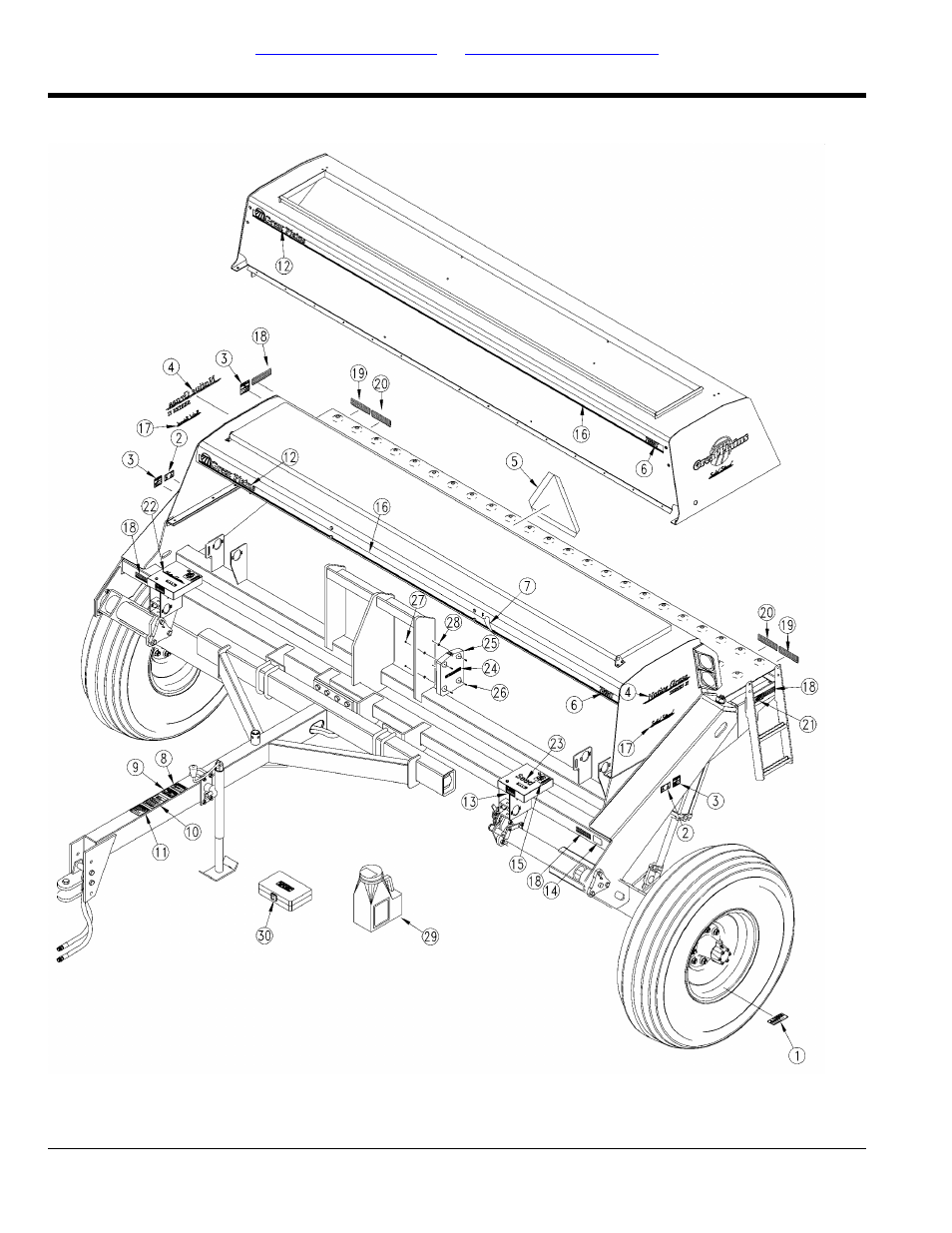 Decals, Decal placement | Great Plains 1006NT Parts Manual User Manual | Page 158 / 166