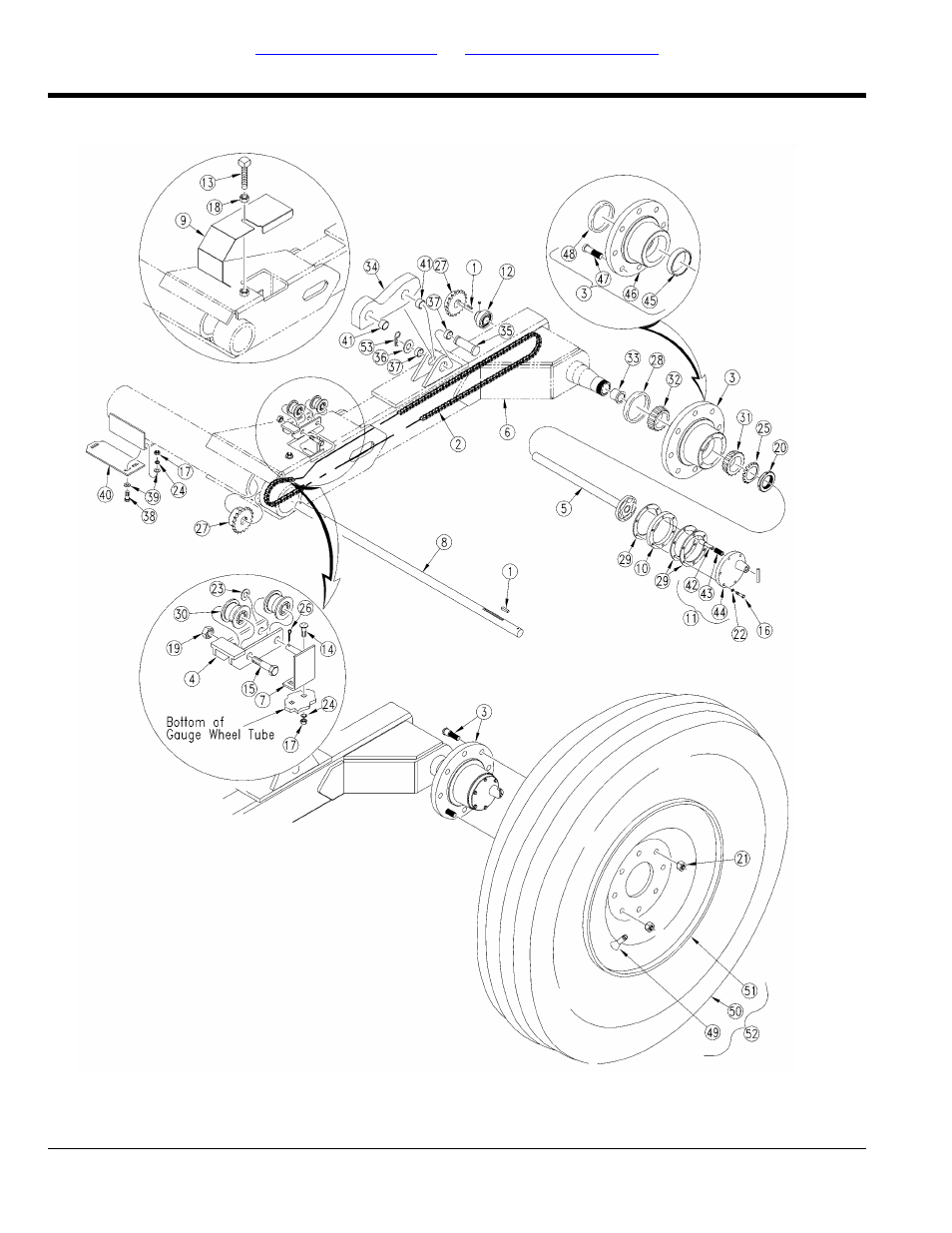 Drive lh gauge wheel assembly | Great Plains 1006NT Parts Manual User Manual | Page 26 / 166