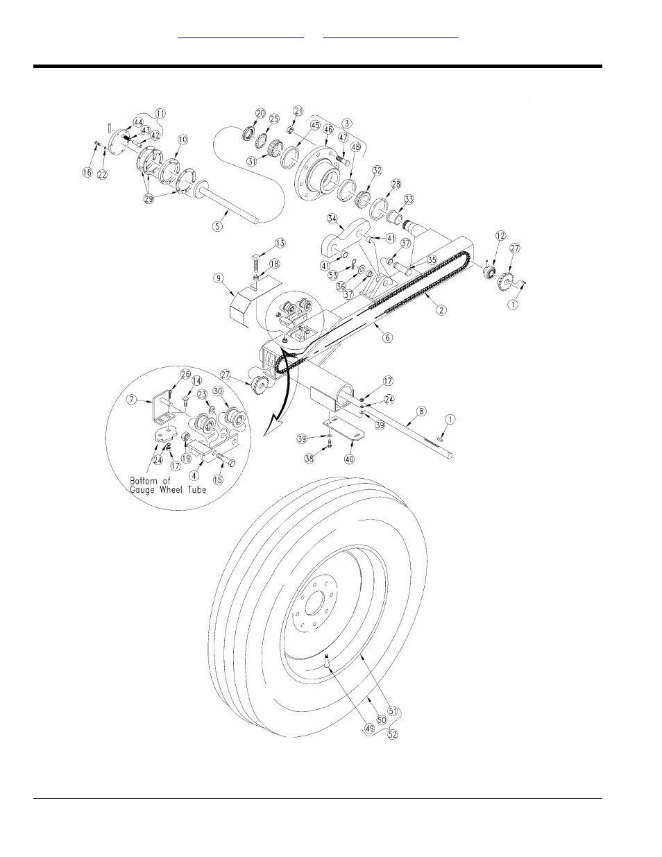 Drive rh gauge wheel assembly | Great Plains 1006NT Parts Manual User Manual | Page 28 / 166
