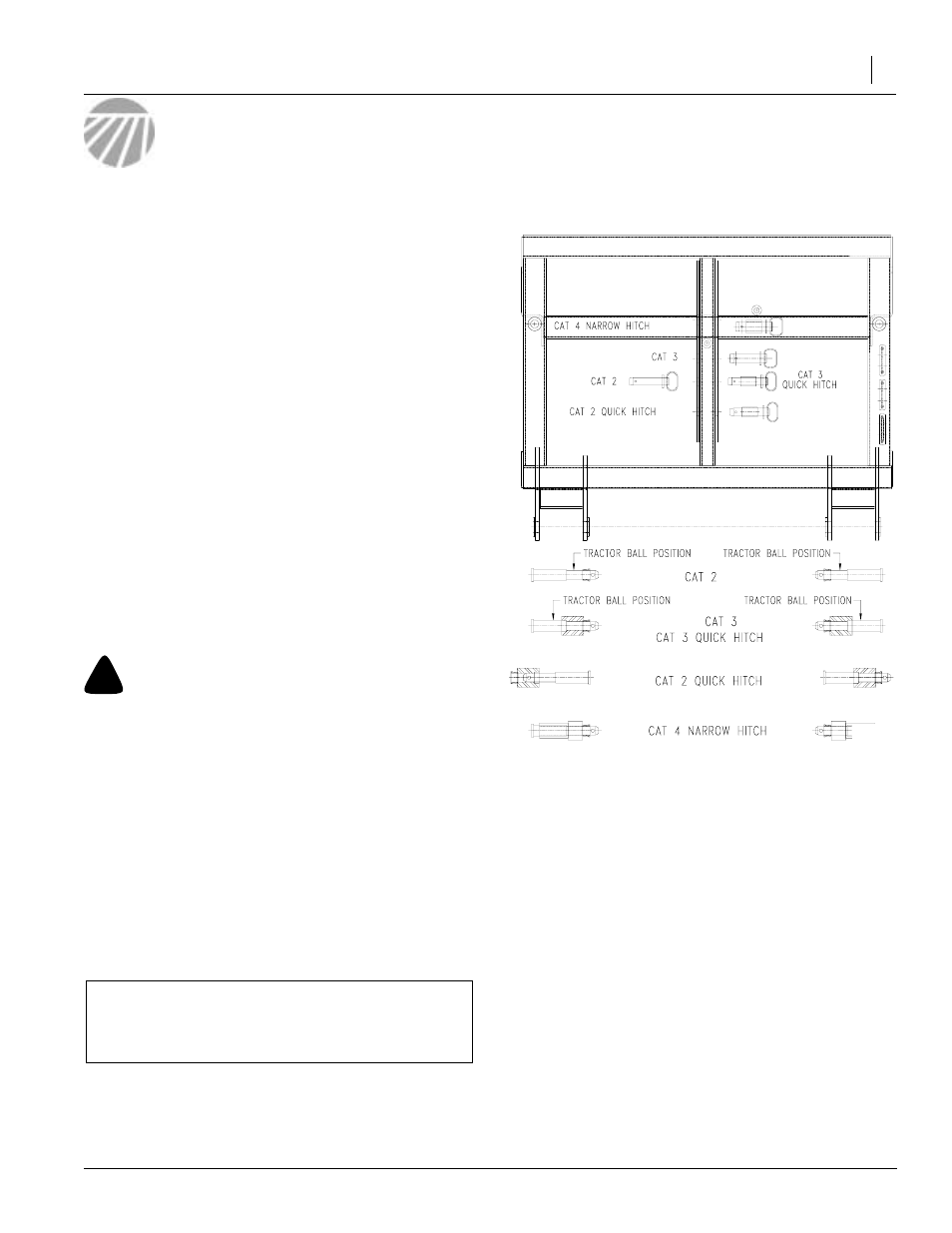 Preparation and setup, Prestart checklist, Hitching tractor to boom | Warning | Great Plains CF60 Operator Manual User Manual | Page 15 / 28