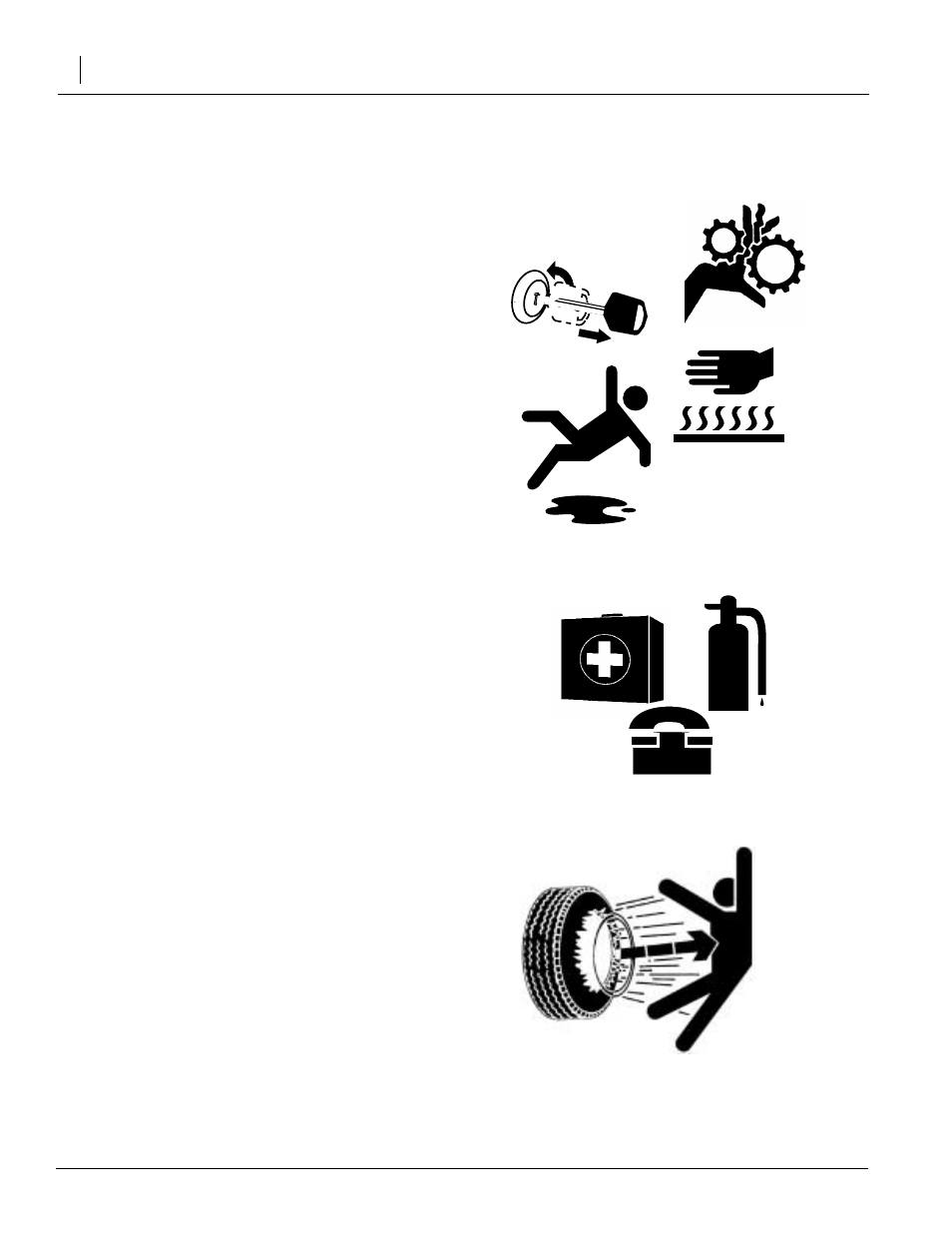 Practice safe maintenance, Prepare for emergencies, Tire safety | Great Plains CF60 Operator Manual User Manual | Page 6 / 28