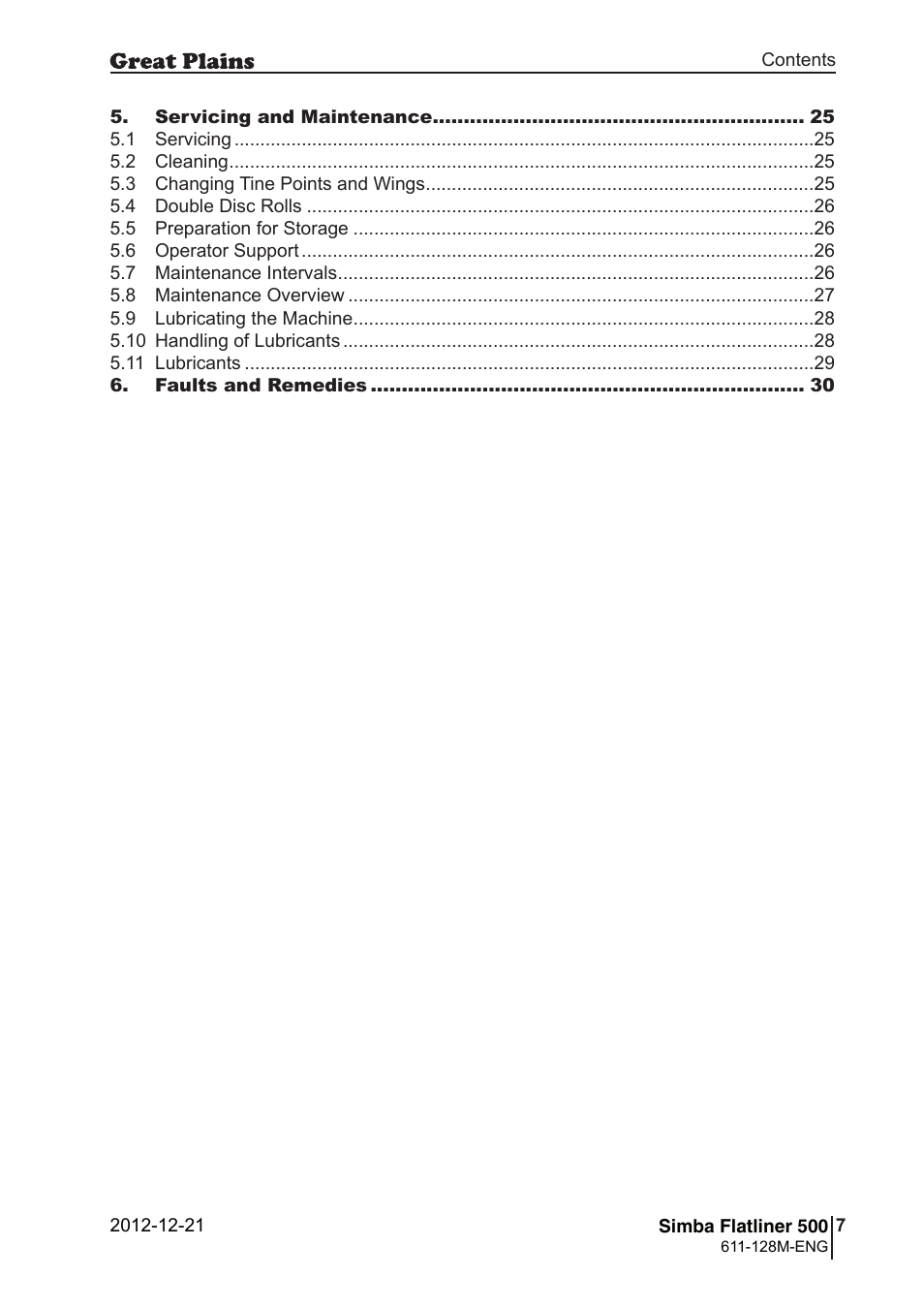 Great Plains Simba Flatliner 500 Operator Manual User Manual | Page 7 / 30