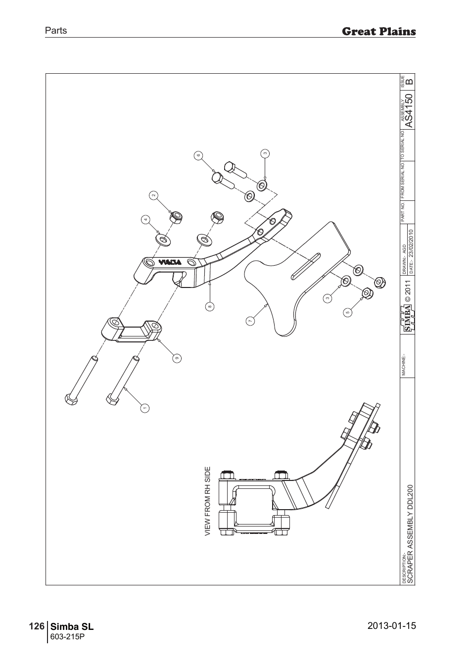 Simba sl, 160 7. parts and assembly, Bas 41 50 | Parts 126 simba sl, Operating instructions, 215p | Great Plains SL600 Parts Manual User Manual | Page 126 / 144