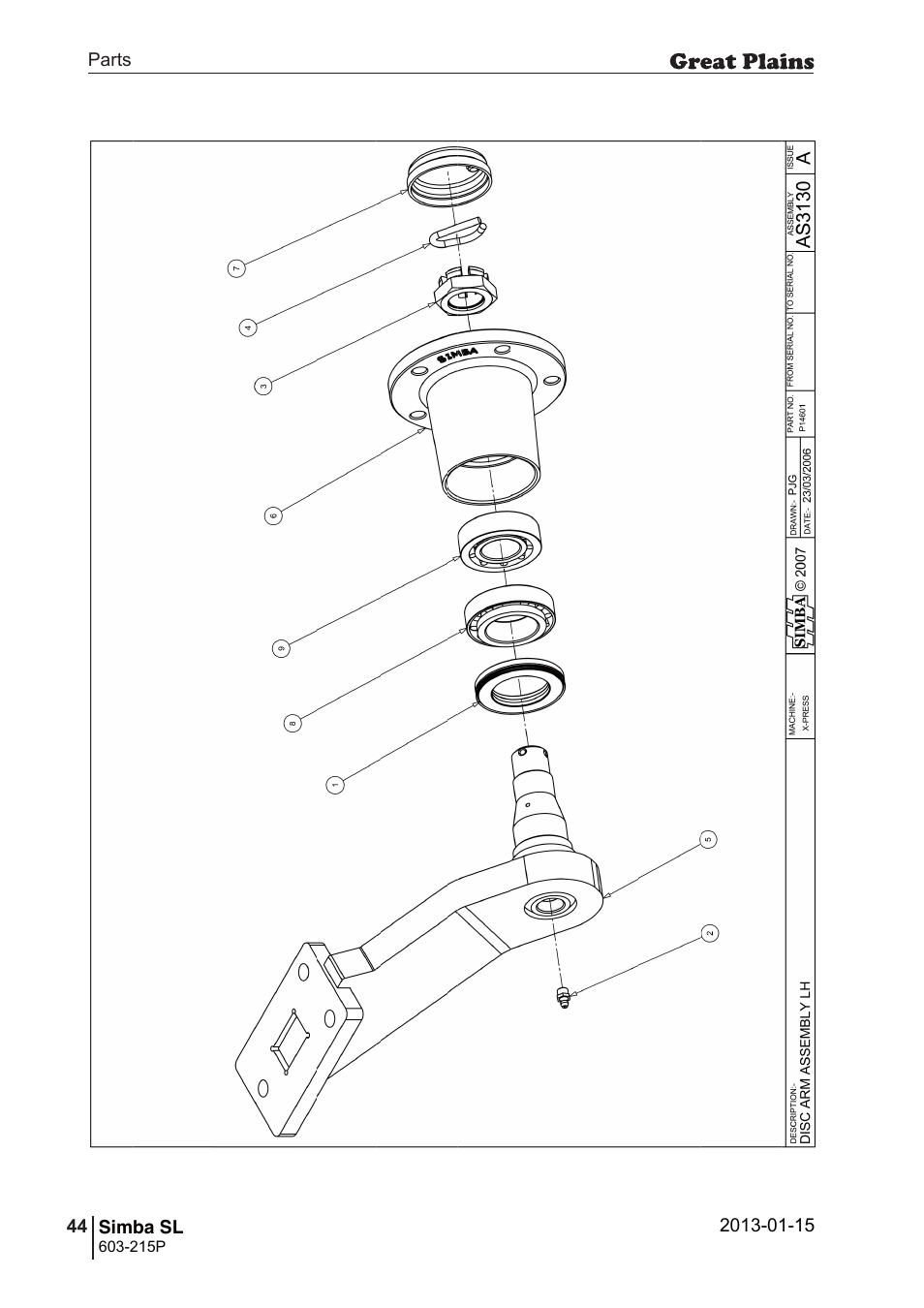 Great Plains SL600 Parts Manual User Manual | Page 44 / 144