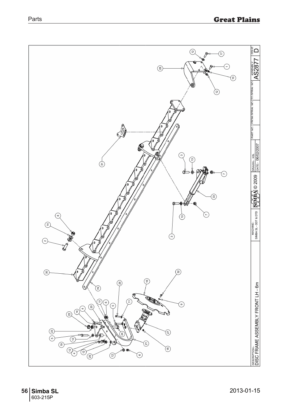 Great Plains SL600 Parts Manual User Manual | Page 56 / 144