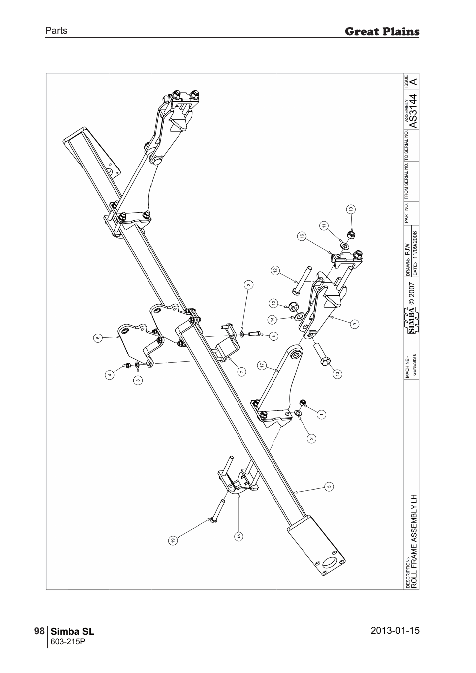 Great Plains SL600 Parts Manual User Manual | Page 98 / 144