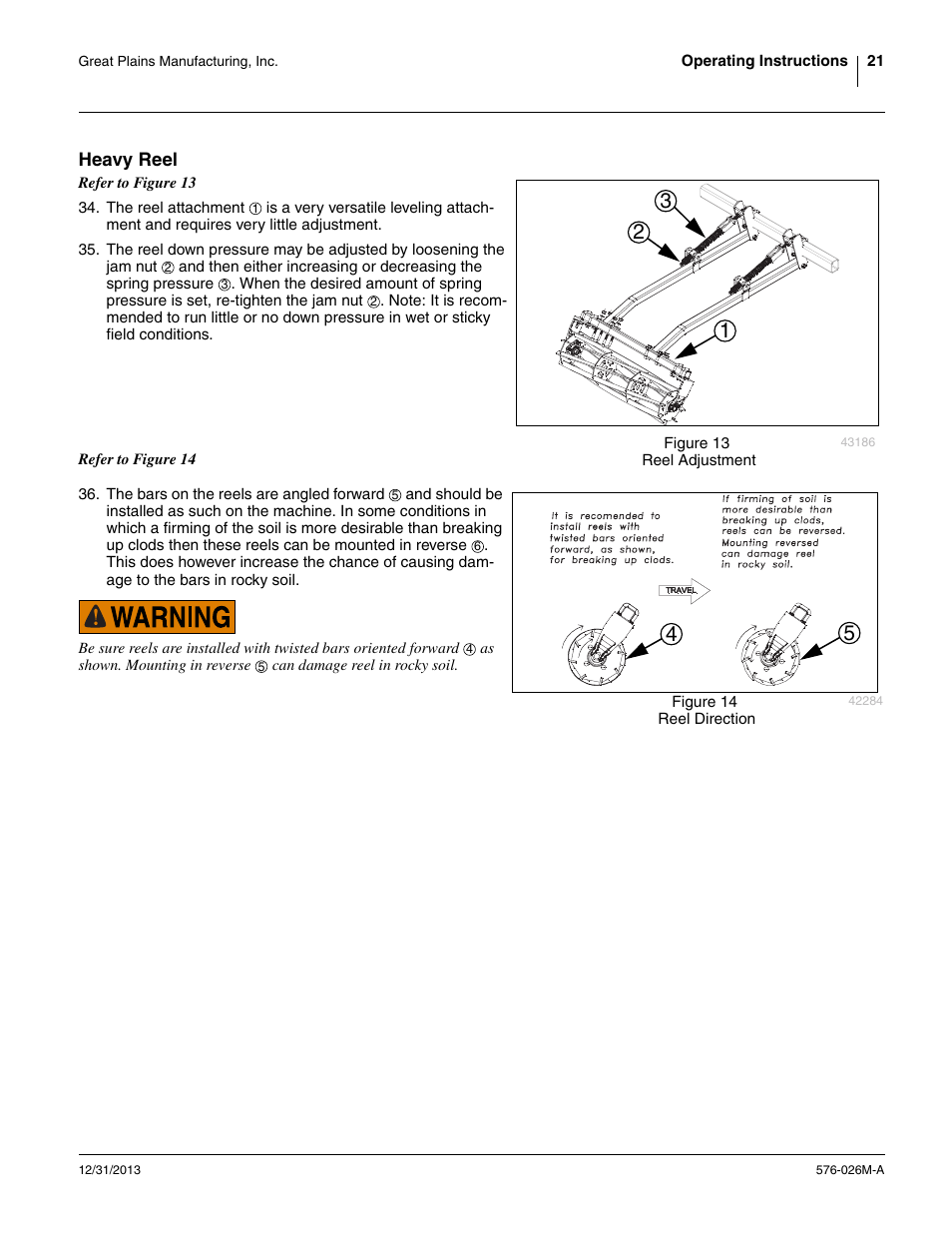 Heavy reel | Great Plains UT5052 Operator Manual User Manual | Page 25 / 36