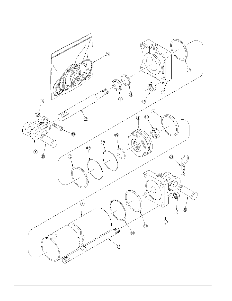 Hydraulic cylinder, Hydraulic cylinder (810-521c 4x16x1.38 rod) -3 | Great Plains Inline Ripper Hitch Parts Manual User Manual | Page 16 / 21