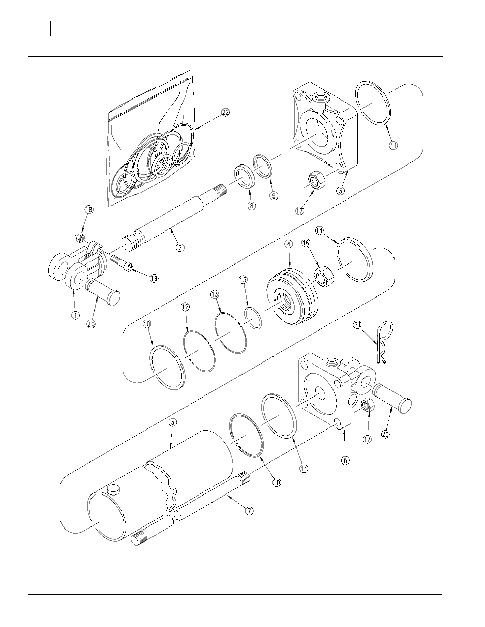 Hydraulic cylinder, Hydraulic cylinder (810-520c 3.75x16x1.38 rod) -5 | Great Plains Inline Ripper Hitch Parts Manual User Manual | Page 18 / 21