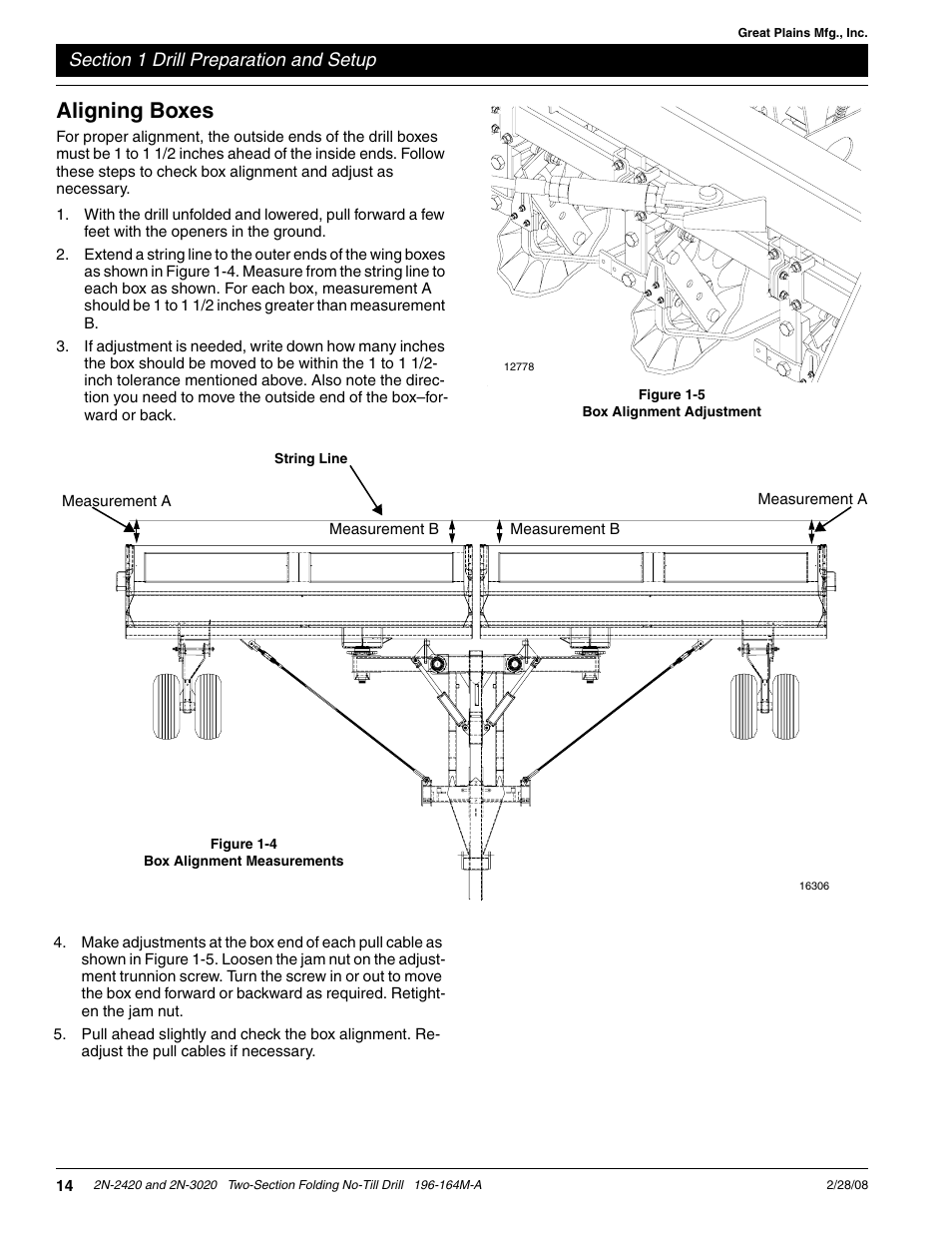 Aligning boxes | Great Plains 2N-3020 Operator Manual User Manual | Page 16 / 48