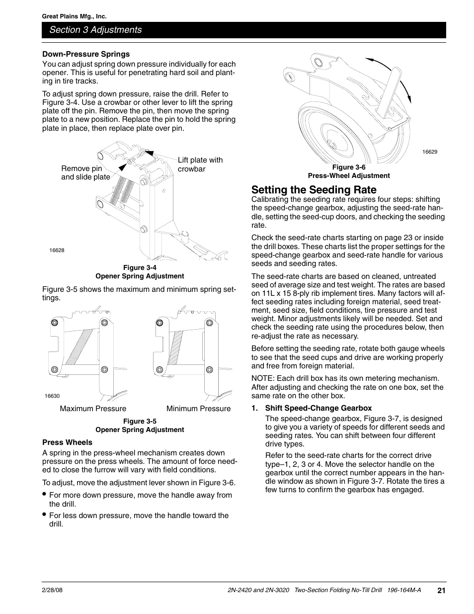 Setting the seeding rate | Great Plains 2N-3020 Operator Manual User Manual | Page 23 / 48