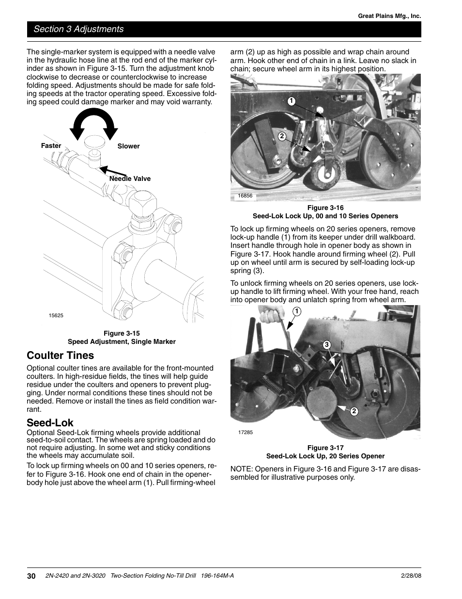 Coulter tines, Seed-lok | Great Plains 2N-3020 Operator Manual User Manual | Page 32 / 48