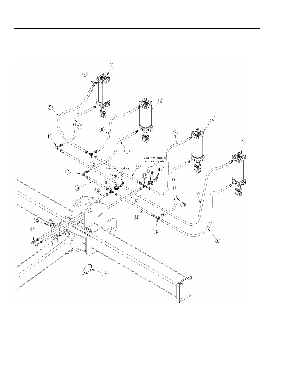 Lift hydraulics 6 & 8 row | Great Plains YP825A Parts Manual User Manual | Page 130 / 212