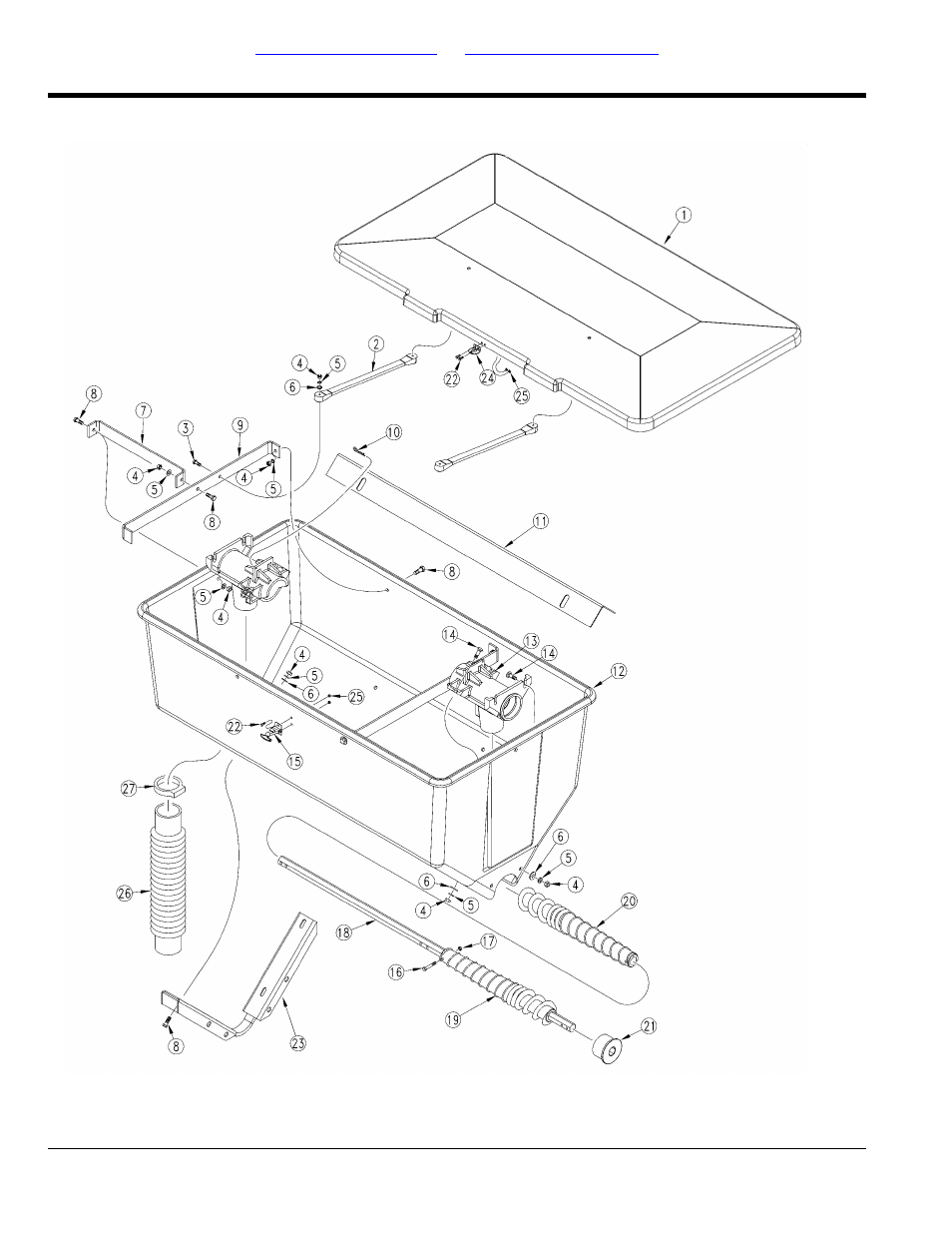 Dry fertilizer hopper | Great Plains YP825A Parts Manual User Manual | Page 14 / 212
