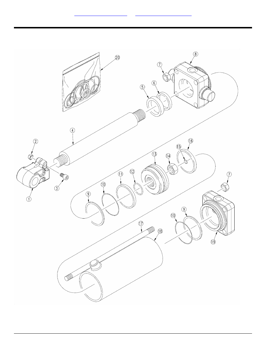 Hydraulic cylinder (810-822c) | Great Plains YP825A Parts Manual User Manual | Page 154 / 212