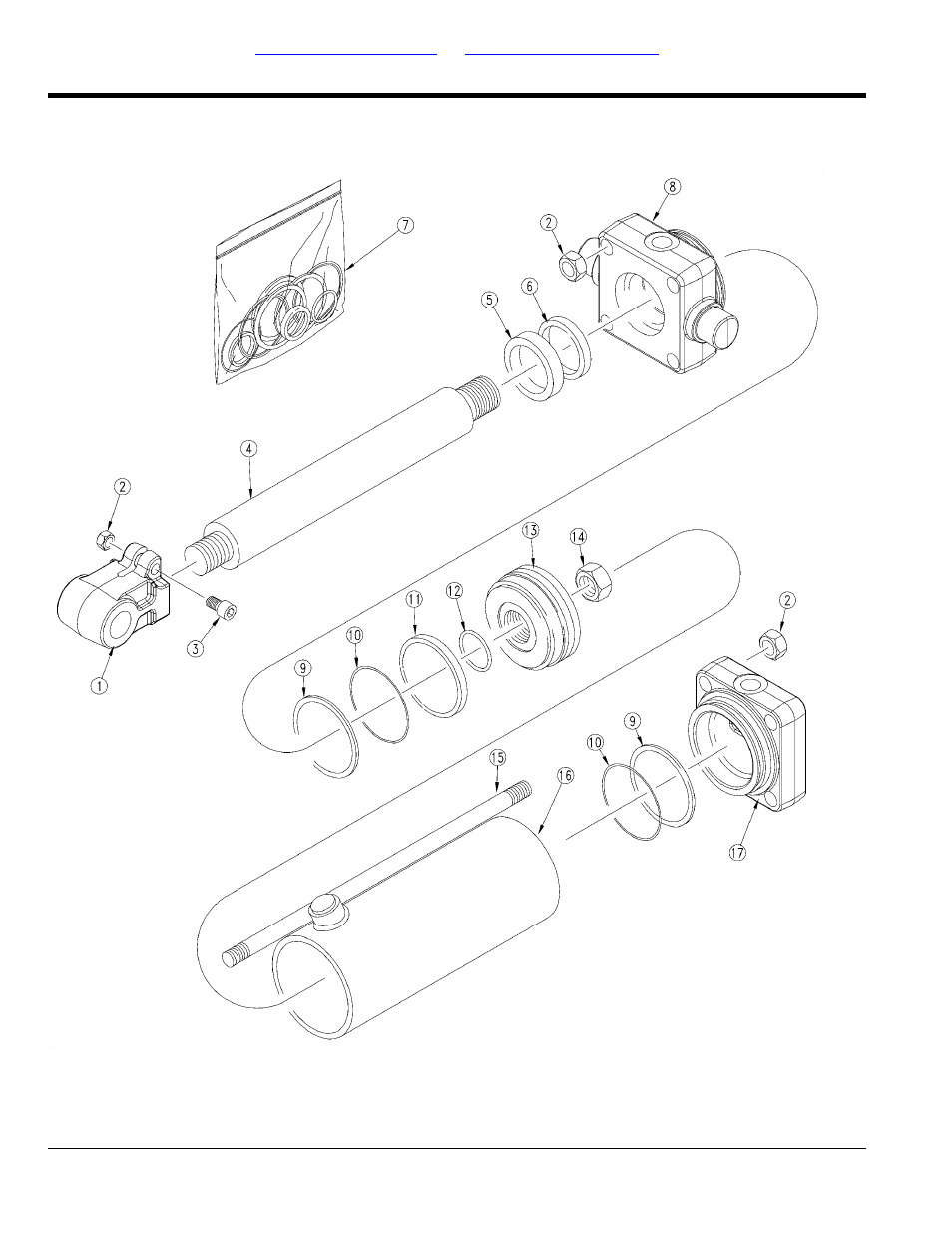 Hydraulic cylinder (810-824c) | Great Plains YP825A Parts Manual User Manual | Page 158 / 212