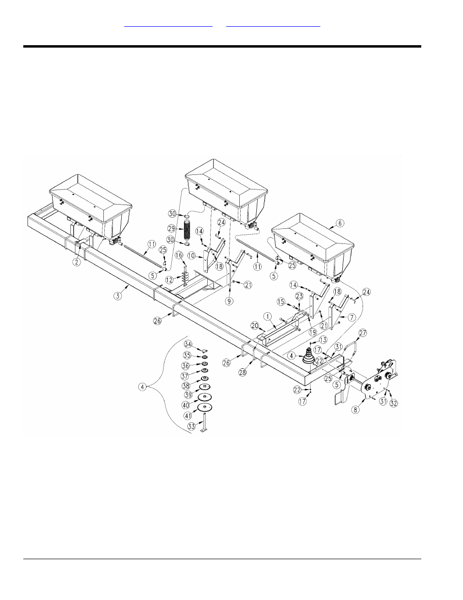 Dry fertilizer hopper mounting | Great Plains YP825A Parts Manual User Manual | Page 16 / 212