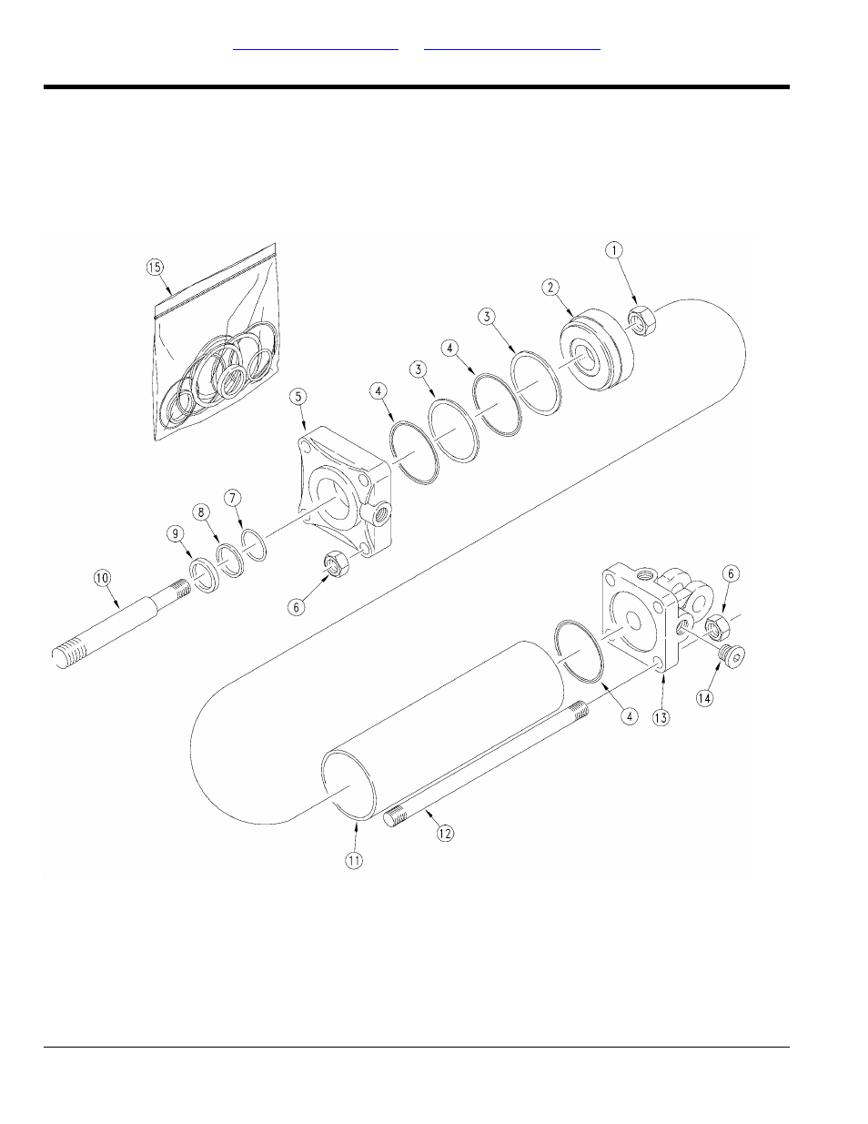 Marker midway hydraulic cylinder (810-196c) | Great Plains YP825A Parts Manual User Manual | Page 160 / 212