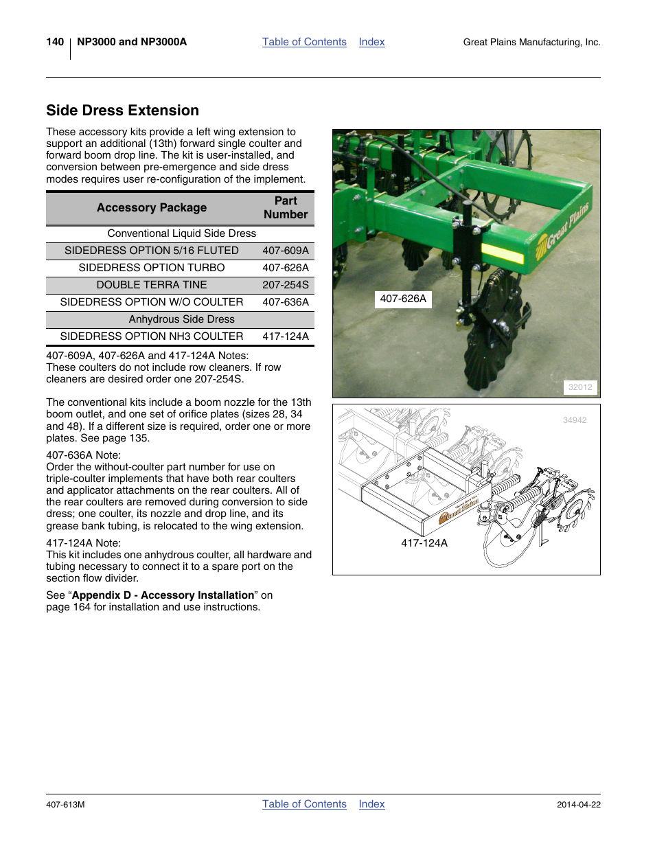 Side dress extension | Great Plains NP3000A Operator Manual User Manual | Page 144 / 188