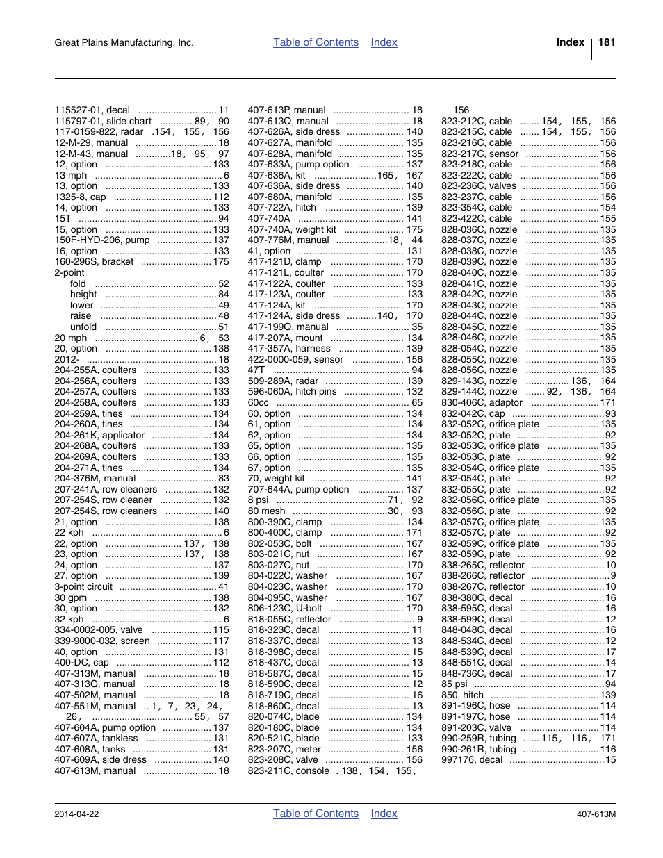 Great Plains NP3000A Operator Manual User Manual | Page 185 / 188