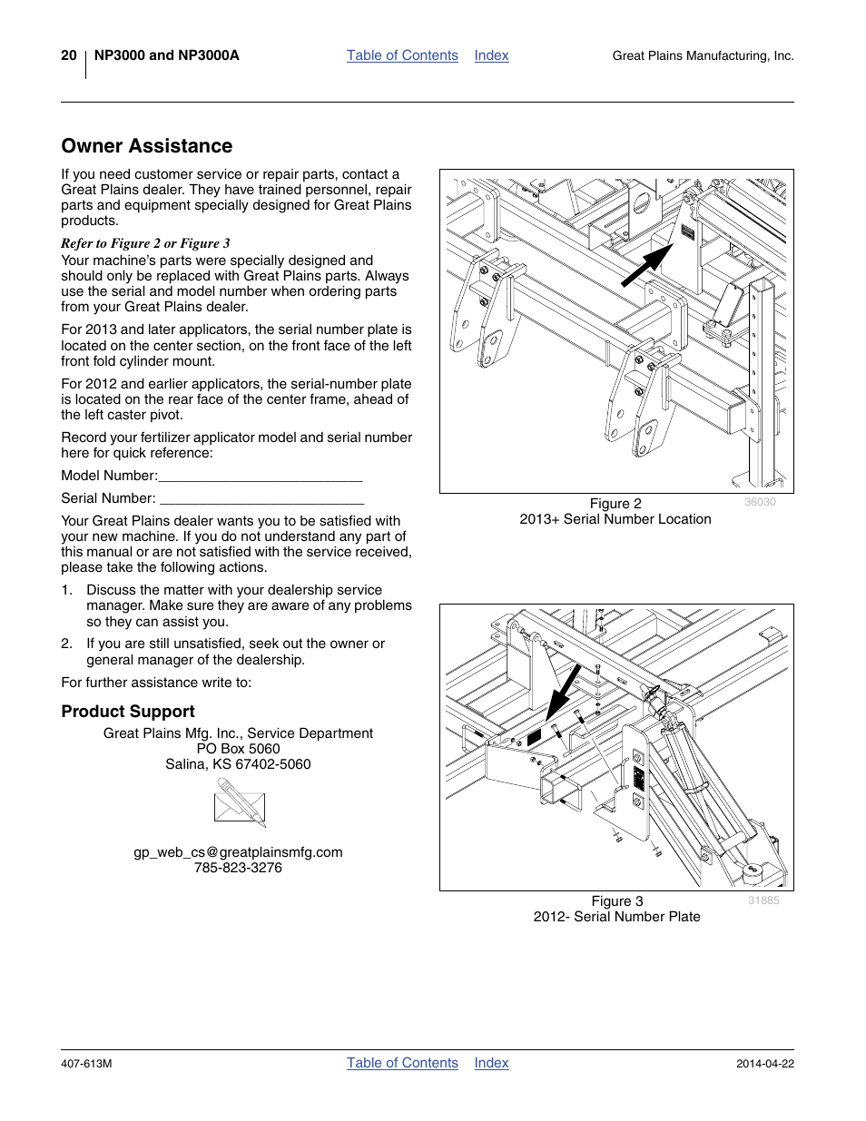 Owner assistance, Product support | Great Plains NP3000A Operator Manual User Manual | Page 24 / 188