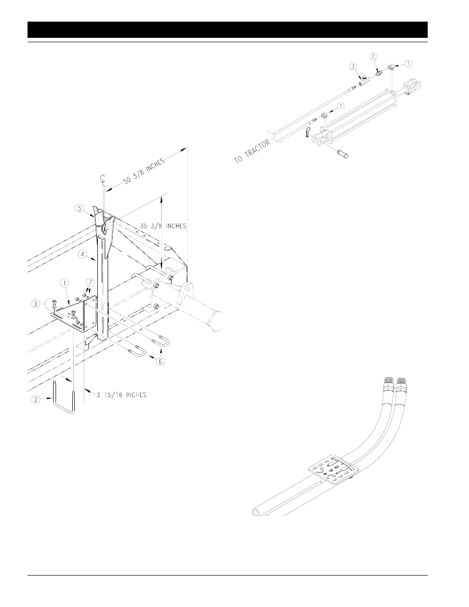 Transport carrier assembly, Installing marker hydraulics, Assembly | Great Plains 24 Series Drills Assembly Instructions User Manual | Page 2 / 5