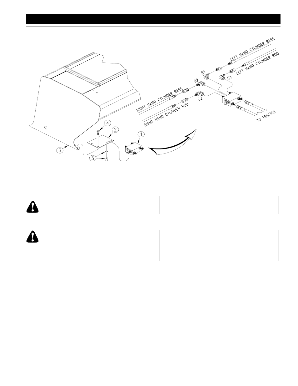 Er to figure 5, Caution, Warning | Bleeding marker hydraulics | Great Plains 24 Series Drills Assembly Instructions User Manual | Page 3 / 5